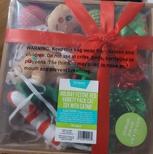 Frisco Holiday Festive Red Variety Pack cat toy with catnip